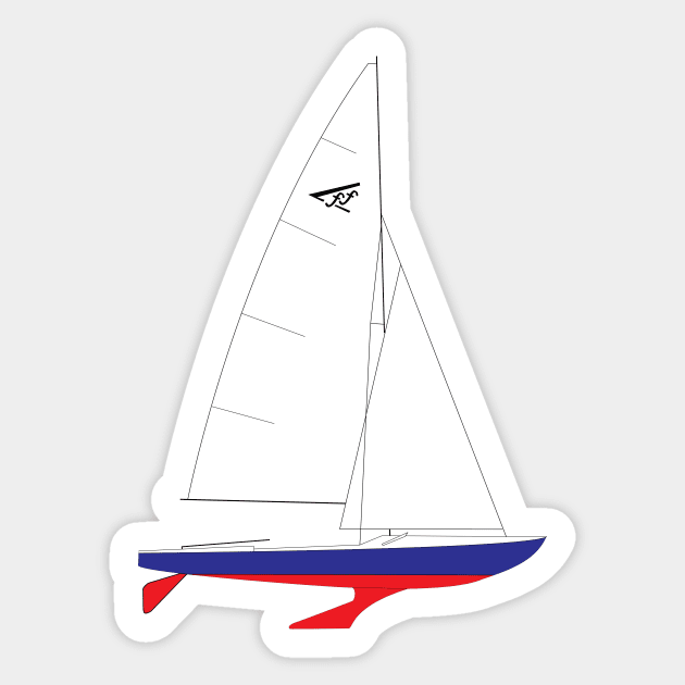 Flying Fifteen Sailboat Sticker by CHBB